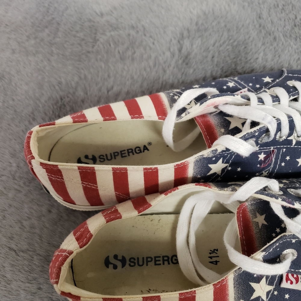 Superga American Flag Print Canvas Sneakers - Picture 7 of 10